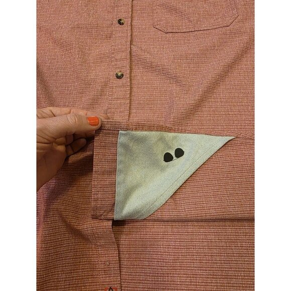 Avalanche Button Up Shirt Mens Sz XL Light Red Short Sleeve Casual Cool Outdoors - Picture 11 of 11